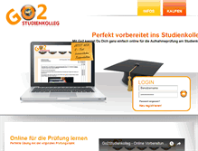 Tablet Screenshot of go2studienkolleg.de